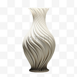 花瓶瓷器白瓷线条写实元素装饰图