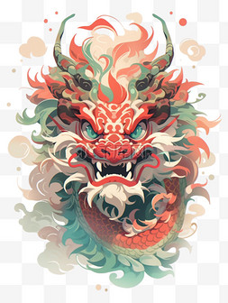 龙年中国龙形象手绘