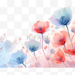 创意花卉素材图片_梦幻般的花卉背景