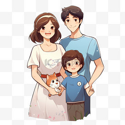 幸福家庭绘画图片_快乐家庭插图韩语翻译快乐五月