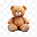 小熊玩偶泰迪熊玩具写实元素装饰图案