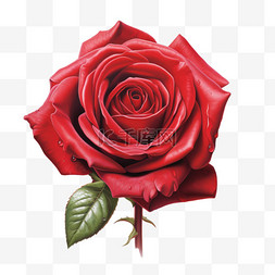 红色玫瑰浪漫热烈爱情写实元素装