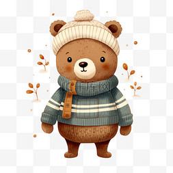 毛衣链搭配图片_穿毛衣的熊
