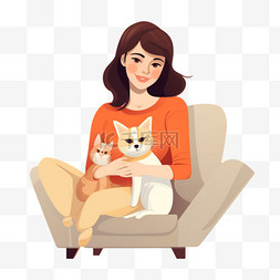 抱猫的女人图片_怀里抱着一只猫的女人