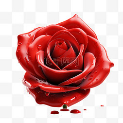红玫瑰爱情情侣花朵情人写实元素