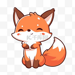 可爱小狐狸卡通元素
