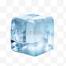 方块冰食用冰写实元素装饰图案