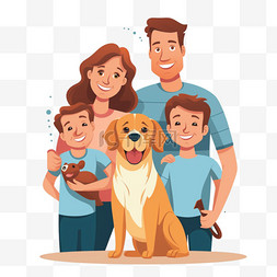 家人的图片_家人和他们的狗