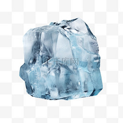 冰冻图片图片_冰块冰浑浊冰冻写实元素装饰图案