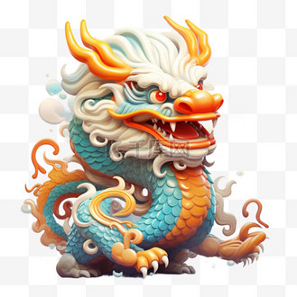 龙的形象国潮元素3d立体ip卡通春节