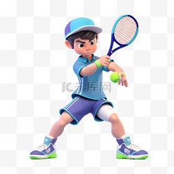 亚运会3D人物竞技比赛男子打网球