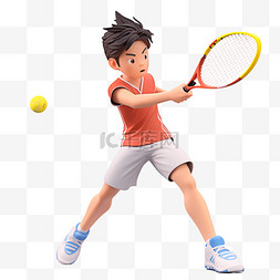 男生打网球图片_亚运会3D人物竞技比赛白色短裤男