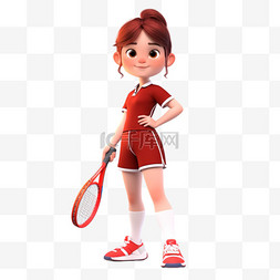 亚运会3D人物竞技比赛女子打网球
