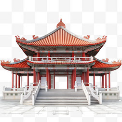 中式庭图片_中式亭子古代庭楼写实AI元素装饰