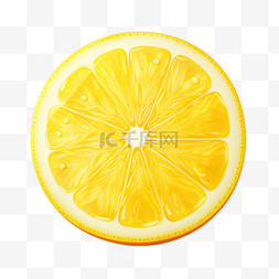 装饰柠檬图片_柠檬水果切片单片写实AI元素装饰