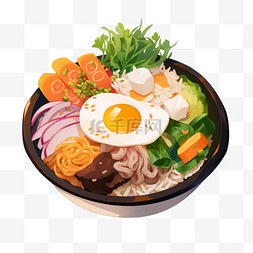 砂锅中的香菇图片_韩式料理砂锅面条石锅拌面拉面美
