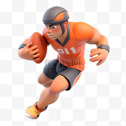 体育橄榄球图片_亚运会3D人物竞技比赛男子带橄榄