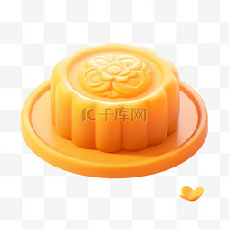 材质图标图片_3d中秋节元素月饼