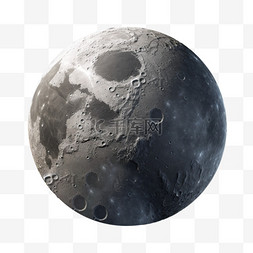 月球地表图片_月亮月球圆球写实AI元素装饰图案