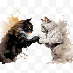 猫打架