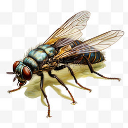 苍蝇种类图片_苍蝇昆虫写实AI元素装饰图案