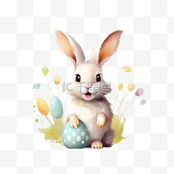 用复活节兔子写复活节快乐