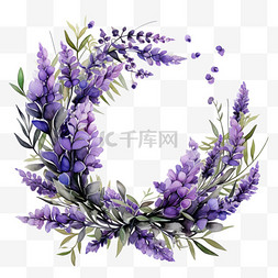 花边紫色图片_花朵花环花框花边花架头像装饰紫