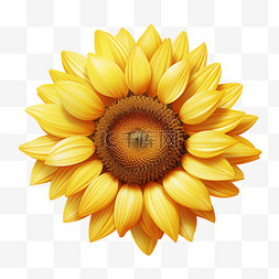 向日葵花朵图片_向日葵花朵正面AI元素立体免扣图
