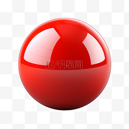 红色球光滑AI立体免扣装饰素材