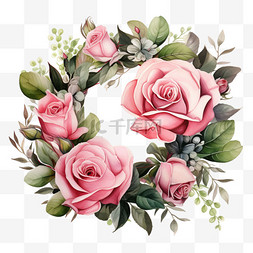 花边花框素材图片_花朵花环花框粉色牡丹花边花架头