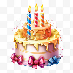 蜡烛的图片_与蜡烛的生日蛋糕