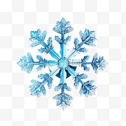 结晶果糖图片_冷冻雪花蓝色AI元素立体免扣图案