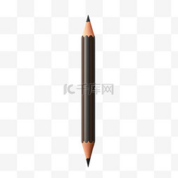 双头黑色铅笔AI元素立体免扣图案