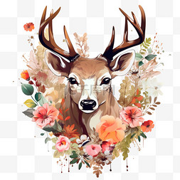 鹿和花