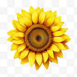 向日葵花朵图片_向日葵花朵AI元素立体免扣图案