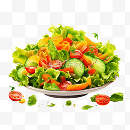 养生餐图片_养生食物沙拉AI元素立体免扣图案