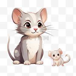 猫和老鼠手绘图片_猫和老鼠