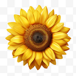 图案向日葵图片_向日葵花朵花盘AI元素立体免扣图