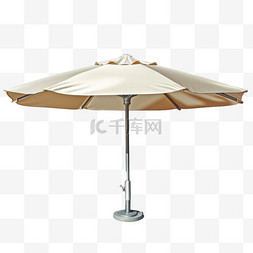 白色遮阳伞写实AI元素装饰图案