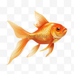 立体鱼图片_金鱼写实鱼类动物AI图案立体免扣
