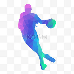 运动达人金色立体图片_运动元素打篮球的人剪影