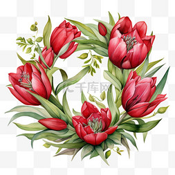 鲜红色睡衣图片_花朵花环花框花边花架头像装饰鲜