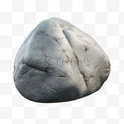 石头圆润石块AI元素立体免扣图案