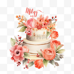 妇女节书法图片_与礼物、蛋糕和花的愉快的妇女节