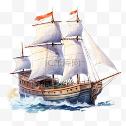 三桅小帆船图片_中国帆船