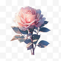 玫瑰花图片_手绘插画花卉玫瑰花元素