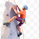 亚运会3D人物竞技比赛紫色短裤男子攀岩