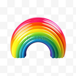 彩色彩虹弹性十足水晶彩虹