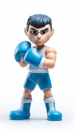 拳击比赛人物图片_亚运会拳击比赛3D人物