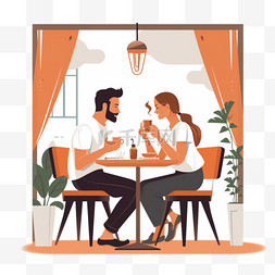 咖啡馆桌子图片_男人和女人在咖啡馆的桌子上浪漫
